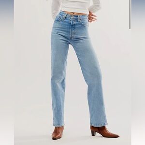 Levi’s rib cage straight, size 27, slightly distressed